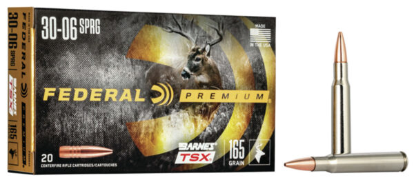Federal P3006AF Premium  30-06Springfield 165gr Barnes TSX 20 Per Box/10 Case — view 1