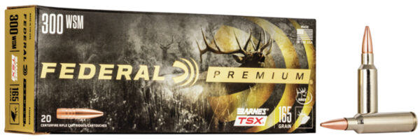 Federal P300WSMG Premium  300WSM 165gr Barnes TSX 20 Per Box/10 Case — view 1