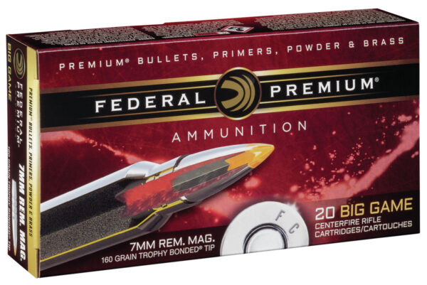 Federal PR7TT1 Premium  7mmRemMag 160gr Trophy Bonded Tip 20 Per Box/10 Case — view 1