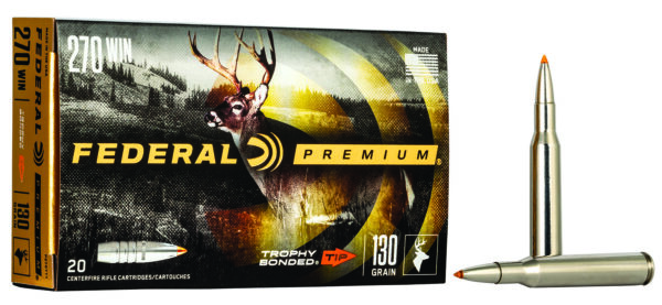 Federal P270TT1 Premium  270Win 130gr Trophy Bonded Tip 20 Per Box/10 Case — view 1