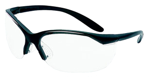Howard Leight R01535 Uvex Vapor II Shooting Glasses Adult Clear Lens Anti-Fog Polycarbonate Black Frame — view 1
