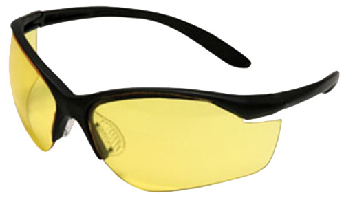 Howard Leight R01536 Uvex Vapor II Shooting Glasses Adult Amber Lens Anti-Fog Polycarbonate Black Frame — view 1