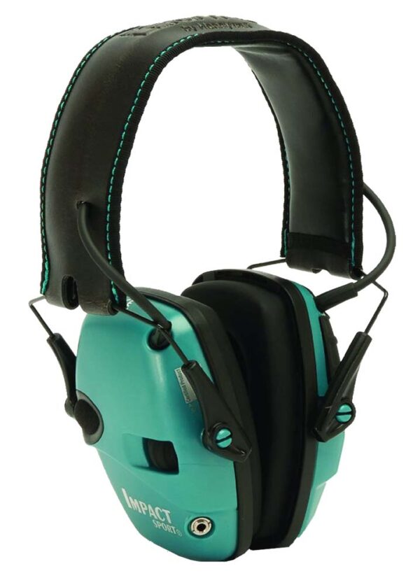 Howard Leight R02521 Impact Sport Electronic Muff 22 dB Over the Head Black/Teal Adult 1 Pair — view 1