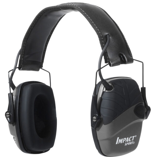 Howard Leight R02524 Impact Sport Electronic Muff 22 dB Over the Head Gray/Black Adult 1 Pair — view 1
