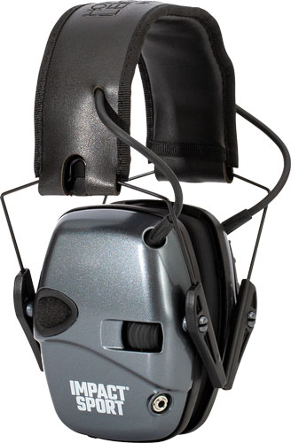 HOWARD LEIGHT IMPACT SPORT - YOUTH ELECTRONIC MUFF GRAY/BLK — view 1