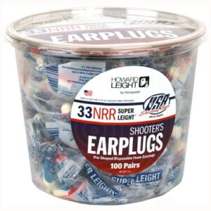 HOWARD LEIGHT USA SHOOTERS - DISPOSABLE EAR PLUGS 100 PACK — view 2