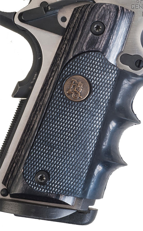 PACHMAYR LAMINATED WOOD GRIPS - 1911 CHARCOAL SILVERTONE — view 1