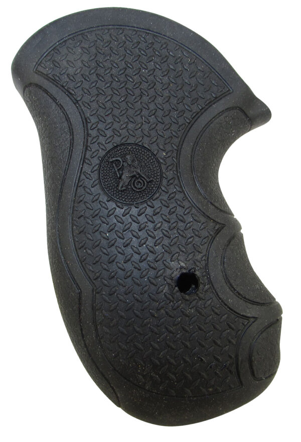 Pachmayr 02483 Diamond Pro Grip Diamond Checkering Black Rubber with Finger Grooves for Ruger SP101 — view 1