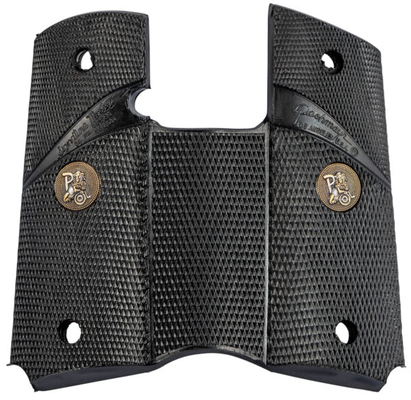 Pachmayr 02545 Signature Grip Wraparound Checkered Black Rubber for Colt Officer — view 1