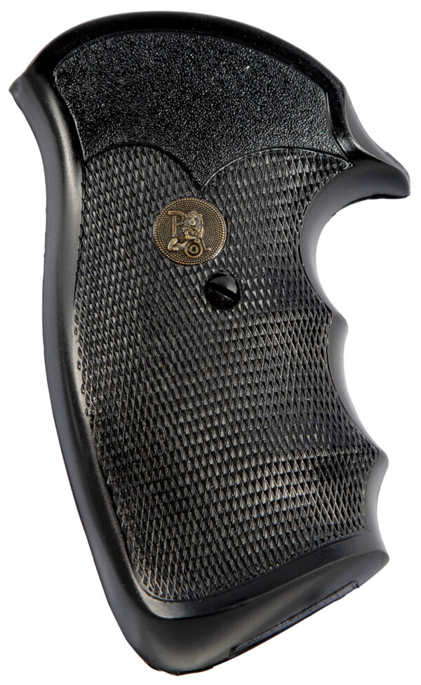 Pachmayr 03175 Gripper Grip Checkered Black Rubber with Finger Grooves for Ruger Security-Six — view 1