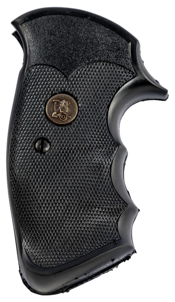 Pachmayr 03265 Gripper Professional Grip Checkered Black Rubber with Finger Grooves for S&W K/L Frame with Square Butt — view 1