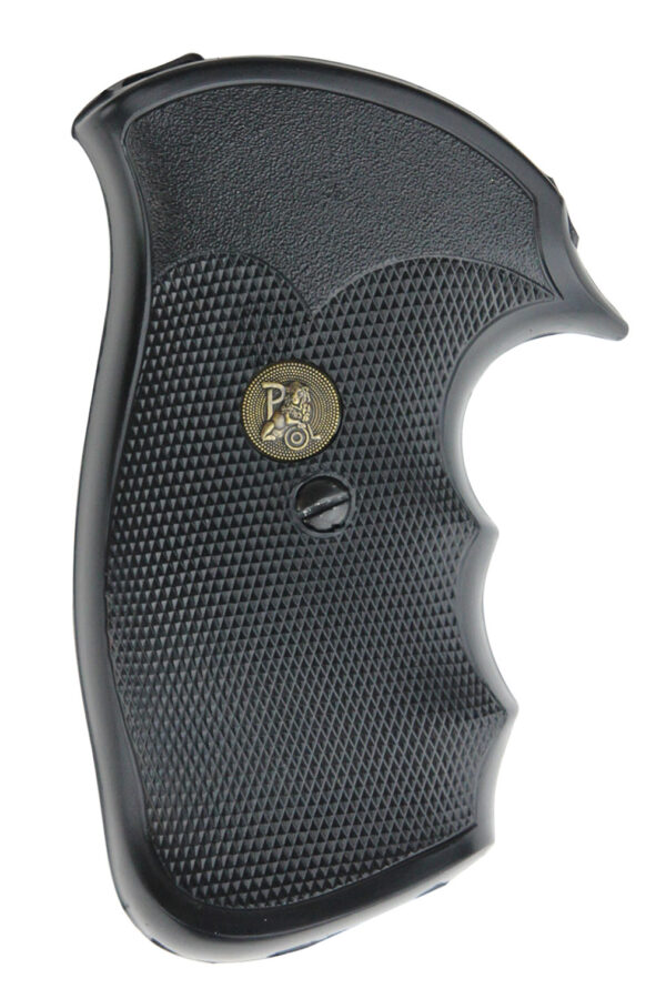Pachmayr 03292 Gripper Grip Checkered Black Rubber with Finger Grooves for S&W N Frame — view 1