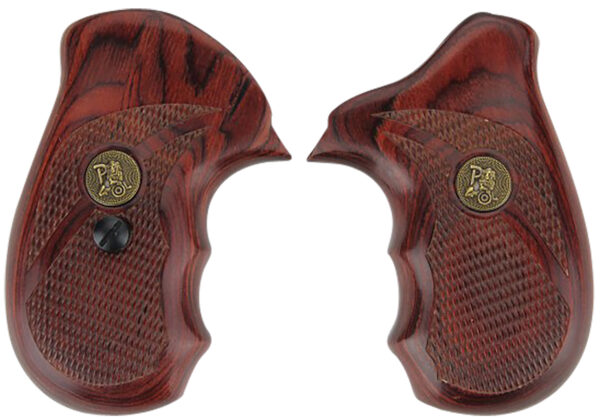 Pachmayr 63000 Renegade Grip Checkered Rosewood Laminate with Finger Grooves for S&W J Frame — view 1