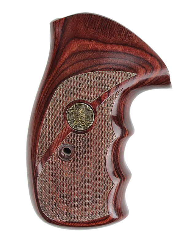 Pachmayr 63040 Renegade Grip Checkered Rosewood Laminate with Finger Grooves for S&W N Frame — view 1