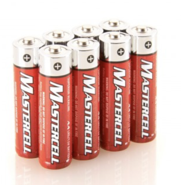 MASTERCELL ALKALINE AA 8P BATTERIES — view 1
