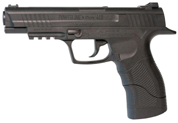 Daisy 980415222 415 Powerline CO2 177 BB Smooth Bore Steel Barrel, 21 Shot Built-In BB Magazine, Black Frame w/Accessory Rail, Checkered Polymer Grips, Manual Safety — view 1
