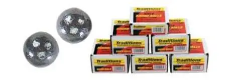 TRADITIONS MUZZLELOADING RIFLE LEAD ROUND BALL 50 CAL 490 DIA 100/ PK ( 6 PER CASE ) — view 1