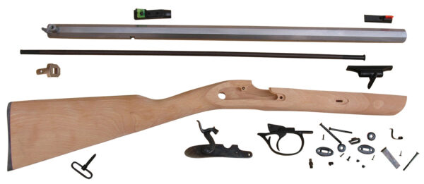 Traditions KRC53008 Deerhunter  50 Cal Percussion 24" Natural Stainless Octagon Barrel Unfinished Hardwood Stock Sidelock Action Lite Optic Sights — view 1