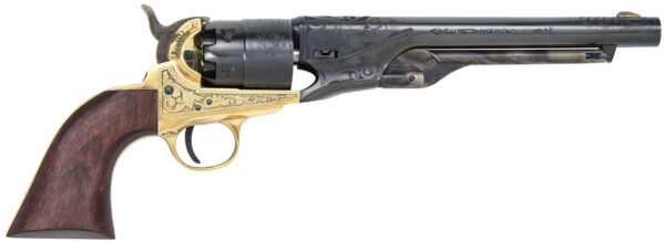 Traditions FR186012 1860 Army Break Open 44 Cal #11 Percussion 8" 6 Shot Brass Engraved Frame Blued Engraved Barrel Blued Cylinder Walnut Grip — view 1