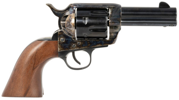 Traditions SAT73005 1873 Frontier 357 Mag 6rd 3.50" Blued Cylinder & Barrel Color Case Hardened Steel Frame Walnut Navy Size Grip — view 1