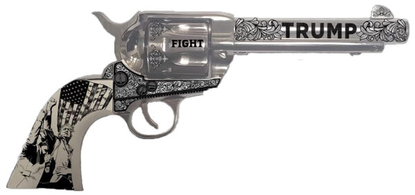 Traditions SAT73132FT 1873  45 Long Colt 6rd 5.50" Nickel White PVC Grip — view 1