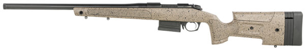 Bergara Rifles B14S352LC B-14 HMR 6.5 Creedmoor 5+1 22" Graphite Black Cerakote Barrel, Black Speckled Brown Molded w/Mini-Chassis, Adjustable LOP & Cheek Piece Stock, Left Hand — view 1