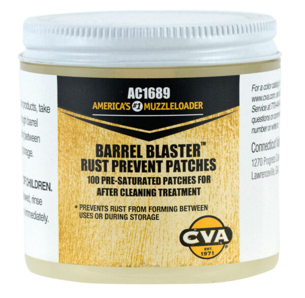 CVA AC1689 Barrel Blaster PreLubed Patches Against Rust and Corrosion Jar — view 1