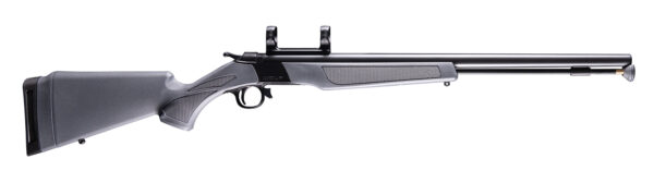 CVA PR2119M Wolf  50 Cal 24" Blued Steel Barrel &  Steel Receiver w/Picatinny Rail, Fixed Stealth Gray Synthetic Stock — view 1
