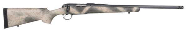 Bergara Rifles BPR33308 Premier Highlander 308 Win 4+1 20" Sniper Gray Cerakote Fluted Barrel, Sniper Gray Cerakote Stainless Steel Receiver, Woodland Camo Grayboe Stock — view 1