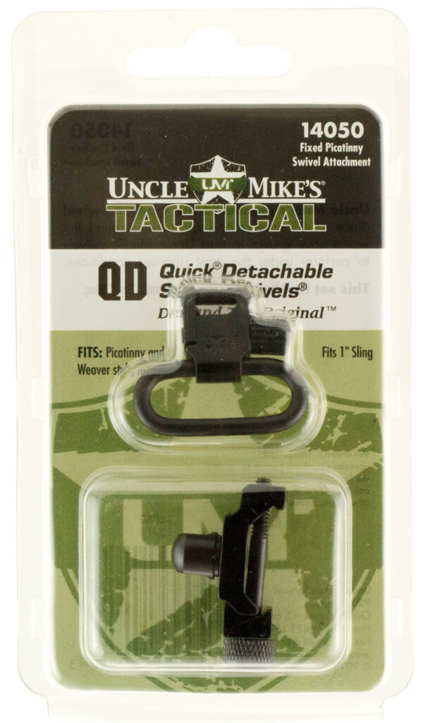 Uncle Mike's 14050 Super Swivel  Quick Detach w/Fixed Picatinny Swivel Attachment Blued 1" Loop — view 1