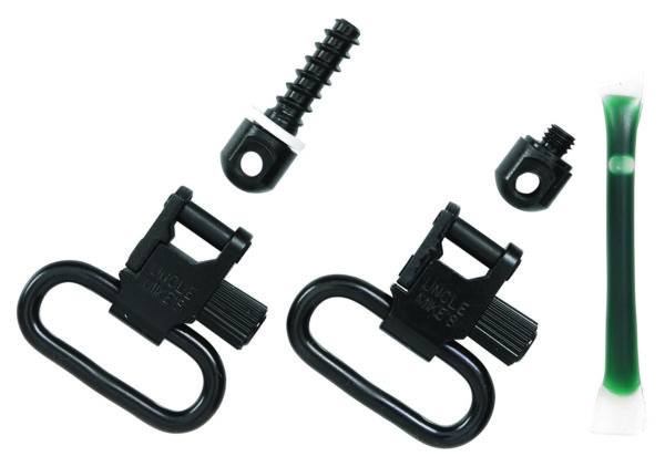 Uncle Mike's 15312 Fore End Band Swivel Set Quick Detach 115 LRB Blued 1" Loop for Tube Magazine Leaver Action Rifles/ Carbines/ Mossberg 500 Shotguns — view 1