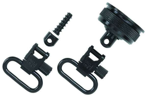 Uncle Mike's 18032 Mag Cap Swivel Set made of Steel with Blued Finish, 1" Loop Size & Quick Detach Style for 12 Gauge Remington 11-87 Includes Two Super Swivels — view 1
