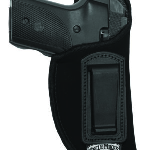 Uncle Mike's 89362 Inside The Pants Holster IWB Size 36 Black Suede Like Belt Clip Fits Sm Frame 5rd Revolver w/Hammer Spur Fits 2" Barrel Left Hand