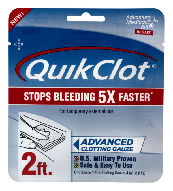 Adventure Medical Kits 50200025 QuikClot  Stop Bleeding White Clotting Gauze — view 1