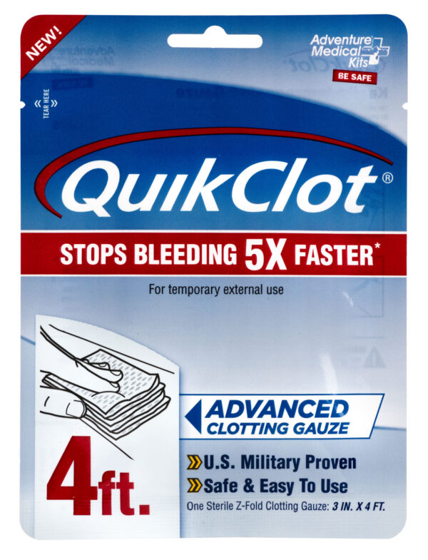 Adventure Medical Kits 50200026 QuikClot  Stop Bleeding White 3" x 48" Clotting Gauze — view 1
