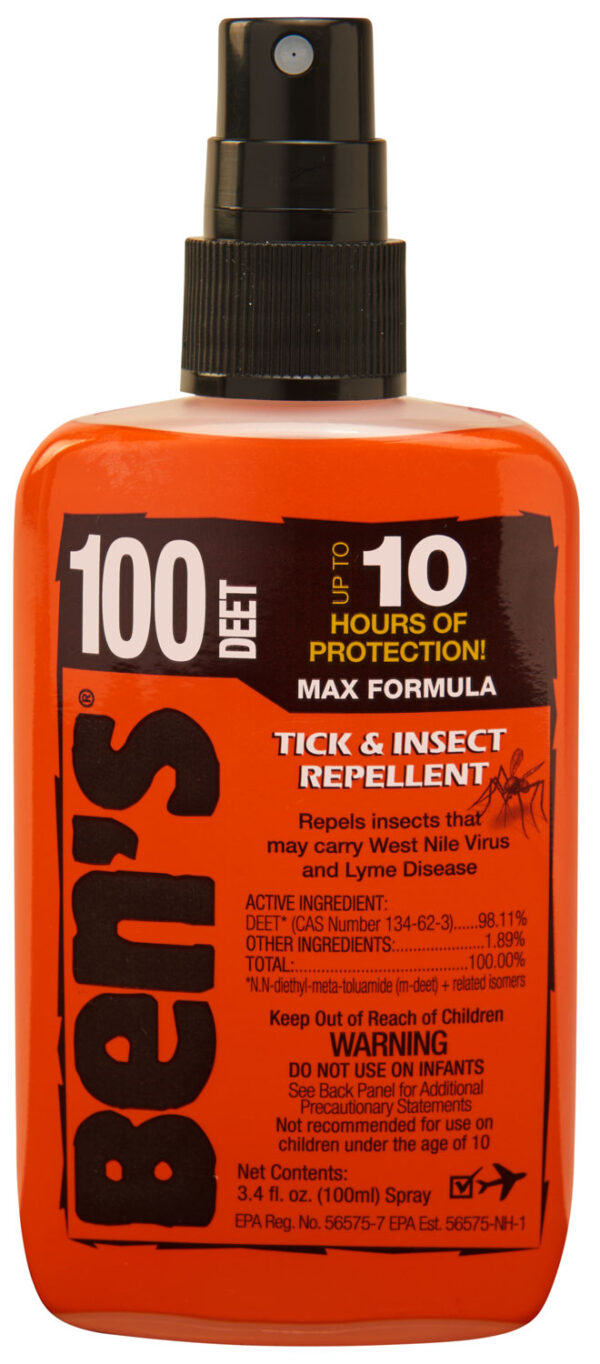 Ben's 00067080 100  Odorless Scent 3.40oz Spray Repels Ticks & Biting Insects Effective Up to 10 hrs — view 1