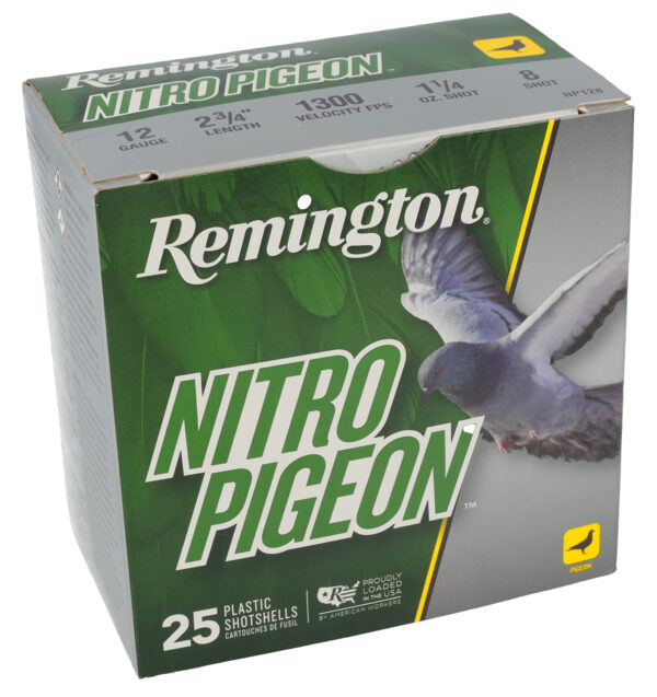 Remington Ammunition R28682 Nitro Pigeon  12Gauge 2.75" 1 1/4oz 8Shot 25 Per Box/10 Case — view 1
