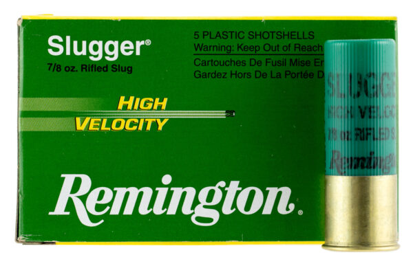 Remington Ammunition 28604 Slugger High Velocity 12 Gauge 3" 7/8 oz Rifled Slug Shot 5 Per Box/ 50 Cs — view 1