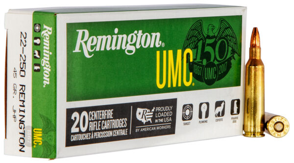 Remington Ammunition 23750 UMC  22-250Rem 45gr Jacketed Hollow Point 20 Per Box/10 Case — view 1