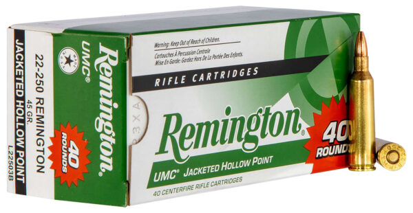 Remington Ammunition 23769 UMC Value Pack 22-250Rem 45gr Jacketed Hollow Point 40 Per Box/10 Case — view 1