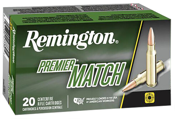 Remington Ammunition 27686 Premier Match 223Rem 77gr Sierra MatchKing BTHP 20 Per Box/10 Case — view 1