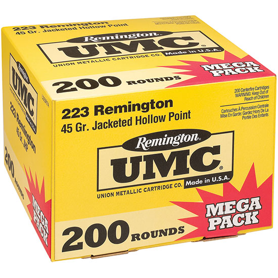 REM UMC 223REM 55GR FMJ MEGA PACK 200/4 — view 1