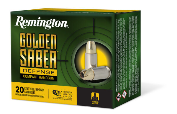Remington Ammunition 27618 Golden Saber Defense 40S&W 180gr Brass Jacketed Hollow Point 20 Per Box/25 Case — view 1