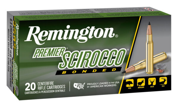 Remington Ammunition 29344 Premier Scirocco Bonded 6.5Creedmoor 130gr Swift Scirocco Bonded 20 Per Box/10 Case — view 1