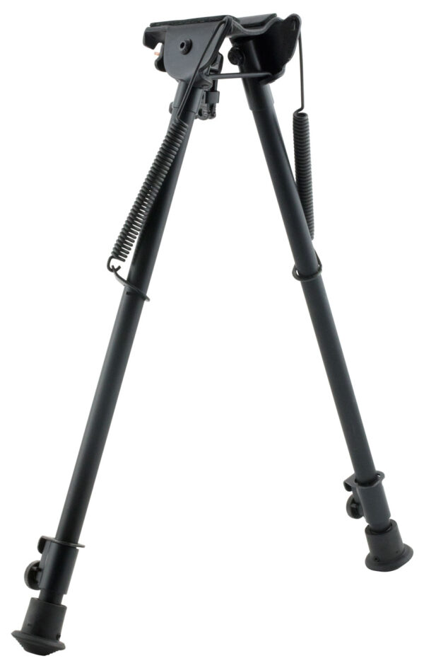 Harris Bipods H1A2 Non-Swivel H Swivel Stud, 13.50-23" Black Steel/Aluminum, Rubber Feet — view 1