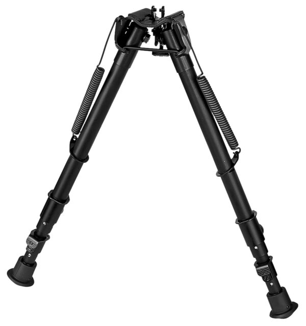 Harris Bipods 251A2 Non-Swivel 25 Swivel Stud, 12-25", Black Steel/Aluminum, Rubber Feet — view 1