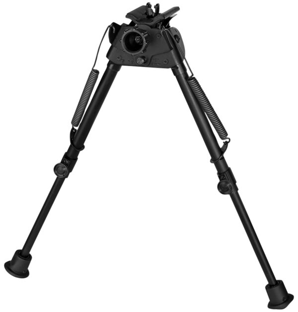 Harris Bipods S-L2 Swivel L Swivel Stud, 9-13", Black Steel/Aluminum, Self-Leveling Legs, Rubber Feet — view 1