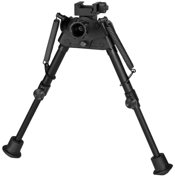 Harris Bipods S-BR2P Swivel BR Picatinny, 6-9", Black Steel/Aluminum, Self Leveling Legs, Rubber Feet — view 1