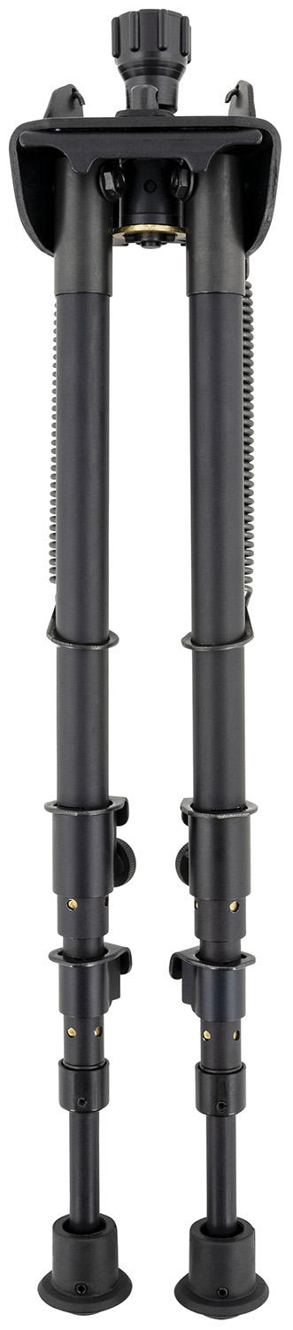 Harris Bipods S-25CP Swivel 25C Picatinny, 13.50-27", Black Steel/Aluminum, Rubber Feet — view 1