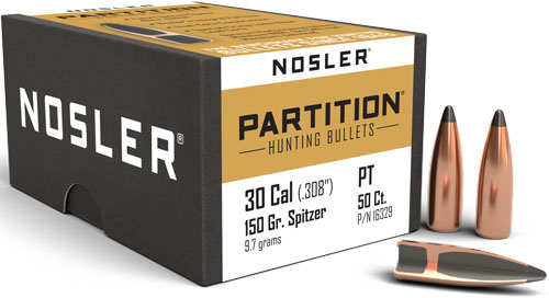 NOSLER BULLETS 30 CAL .308 - 150GR PARTITION 50CT — view 1